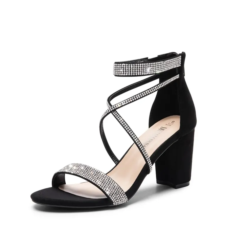 Women’s Rhinestone Heeled Sandals