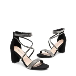 Women’s Rhinestone Heeled Sandals