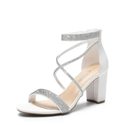 Women’s Rhinestone Heeled Sandals