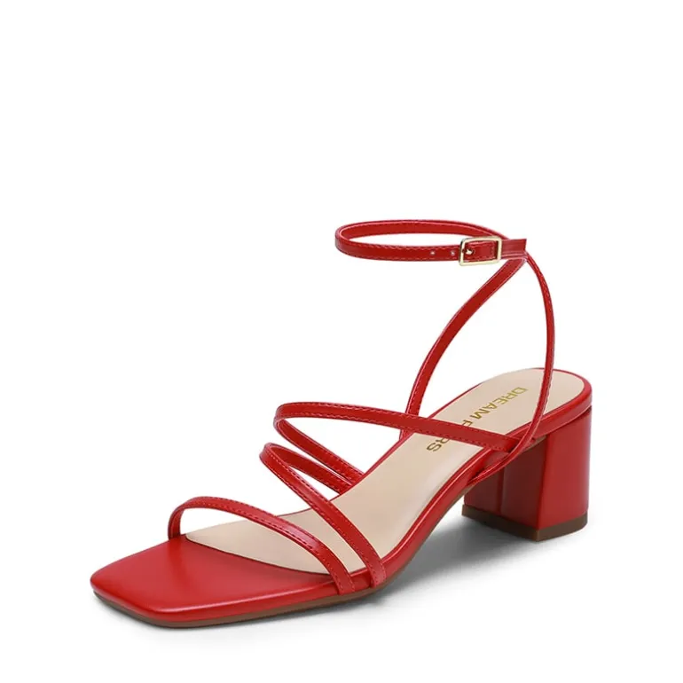 Women’s Rhinestone Strappy Block Heel Sandals