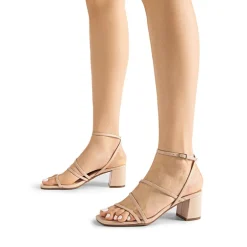 Women’s Rhinestone Strappy Block Heel Sandals