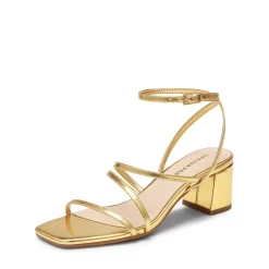 Women’s Rhinestone Strappy Block Heel Sandals