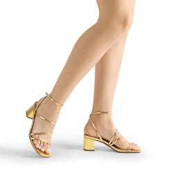 Women’s Rhinestone Strappy Block Heel Sandals