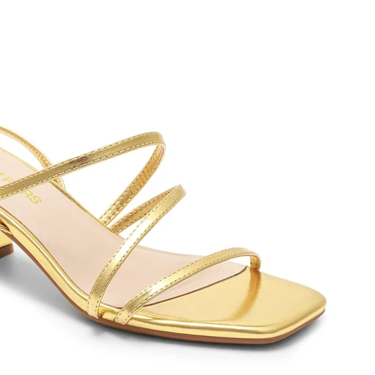 Women’s Rhinestone Strappy Block Heel Sandals