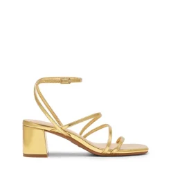 Women’s Rhinestone Strappy Block Heel Sandals