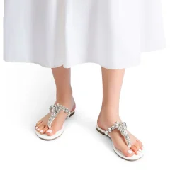 Women’s Rhinestone Thong Flip-Flop Sandals