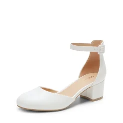 Women’s Round-Toe D’Orsay Block Heel Pumps