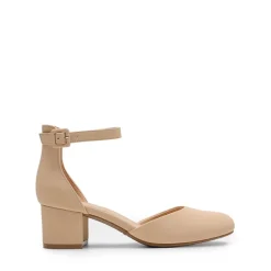 Women’s Round-Toe D’Orsay Block Heel Pumps