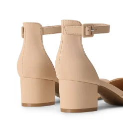 Women’s Round-Toe D’Orsay Block Heel Pumps