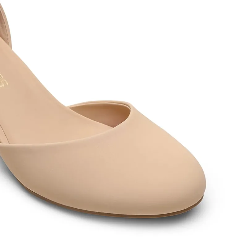 Women’s Round-Toe D’Orsay Block Heel Pumps