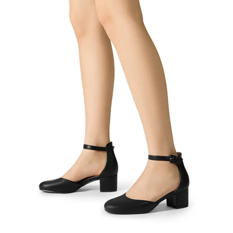 Women’s Round-Toe D’Orsay Block Heel Pumps