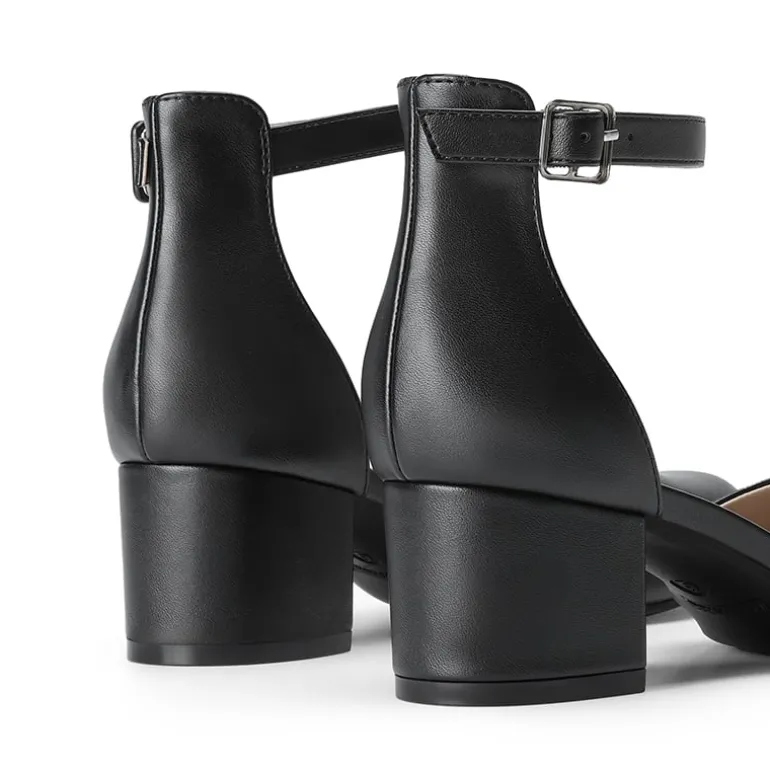 Women’s Round-Toe D’Orsay Block Heel Pumps