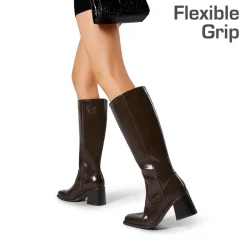 Women’s Sleek Knee-High Chunky Heel Boots