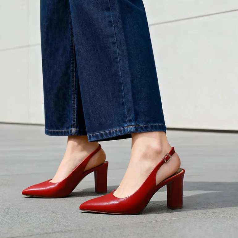 Women’s Slingback Block Heel Pumps