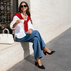 Women’s Slingback Block Heel Pumps
