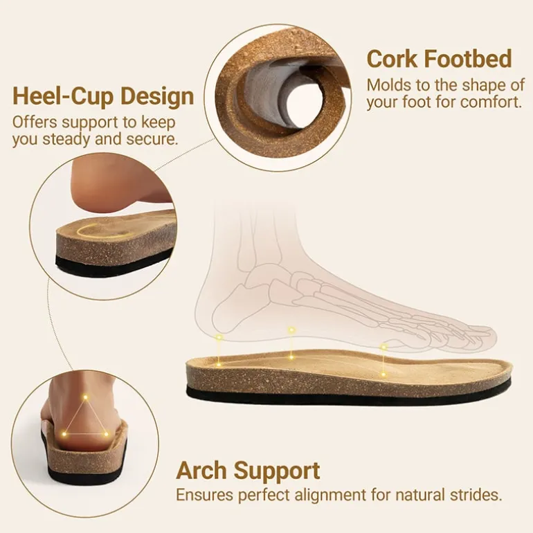 Women’s Slip-On Sandals with Arch Support