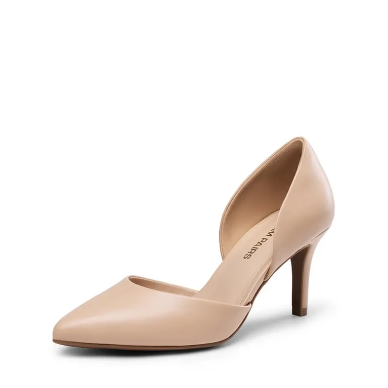 Women’s Sophisticated V-Cut Mid Heel Pumps