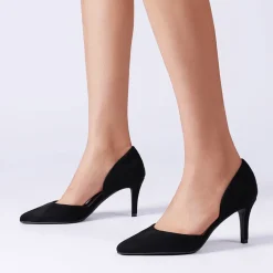 Women’s Sophisticated V-Cut Mid Heel Pumps