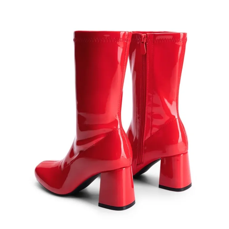 Women’s Square-Toe Block Heel Go-Go Boots