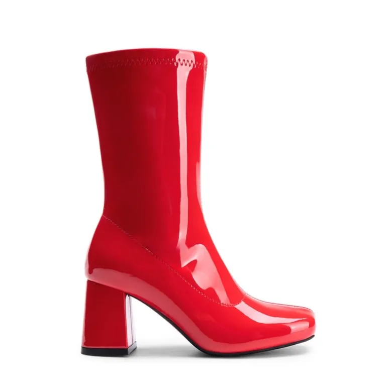 Women’s Square-Toe Block Heel Go-Go Boots