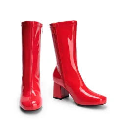 Women’s Square-Toe Block Heel Go-Go Boots