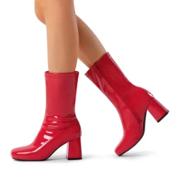 Women’s Square-Toe Block Heel Go-Go Boots