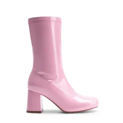 Women’s Square-Toe Block Heel Go-Go Boots