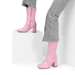 Women’s Square-Toe Block Heel Go-Go Boots