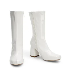 Women’s Square-Toe Block Heel Go-Go Boots