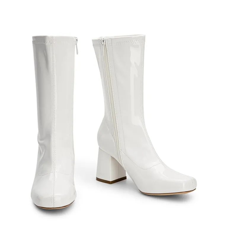 Women’s Square-Toe Block Heel Go-Go Boots