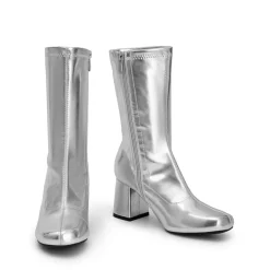 Women’s Square-Toe Block Heel Go-Go Boots