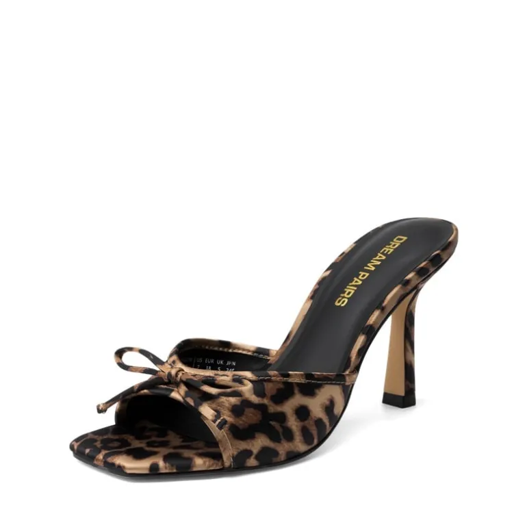 Women’s Square Toe Bow Mules with Cushioned Insole