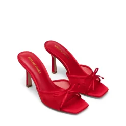 Women’s Square Toe Bow Mules with Cushioned Insole
