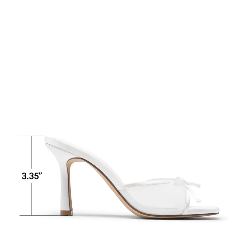 Women’s Square Toe Bow Mules with Cushioned Insole