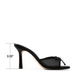 Women’s Square Toe Bow Mules with Cushioned Insole