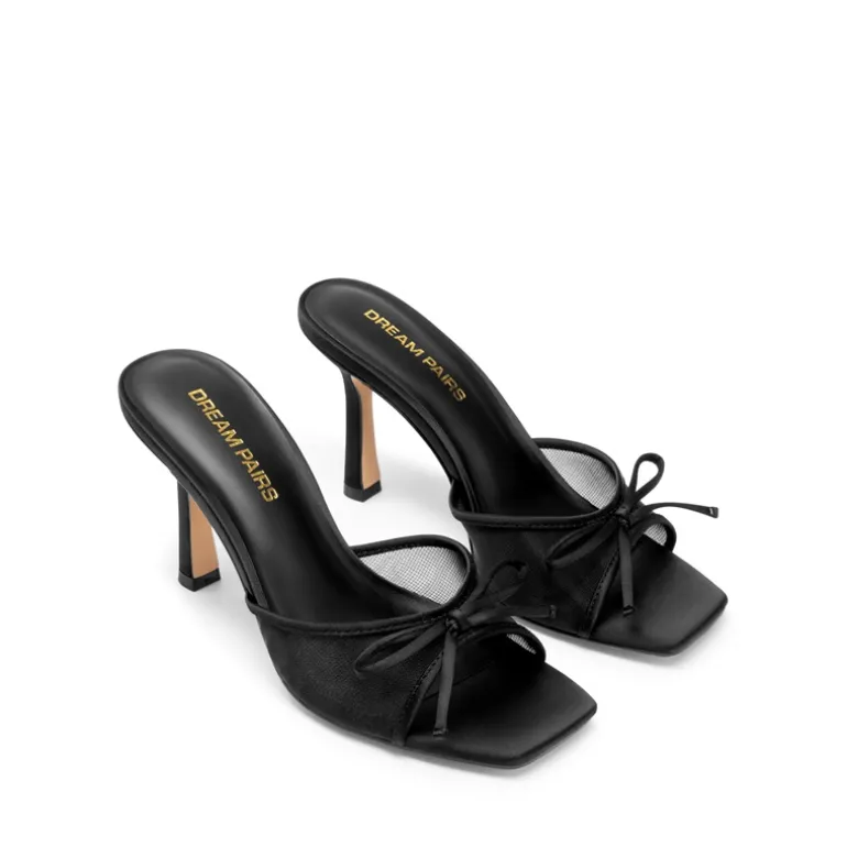 Women’s Square Toe Bow Mules with Cushioned Insole