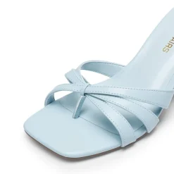 Women’s Square Toe Heels with Crossover Straps