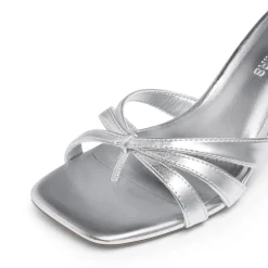 Women’s Square Toe Heels with Crossover Straps