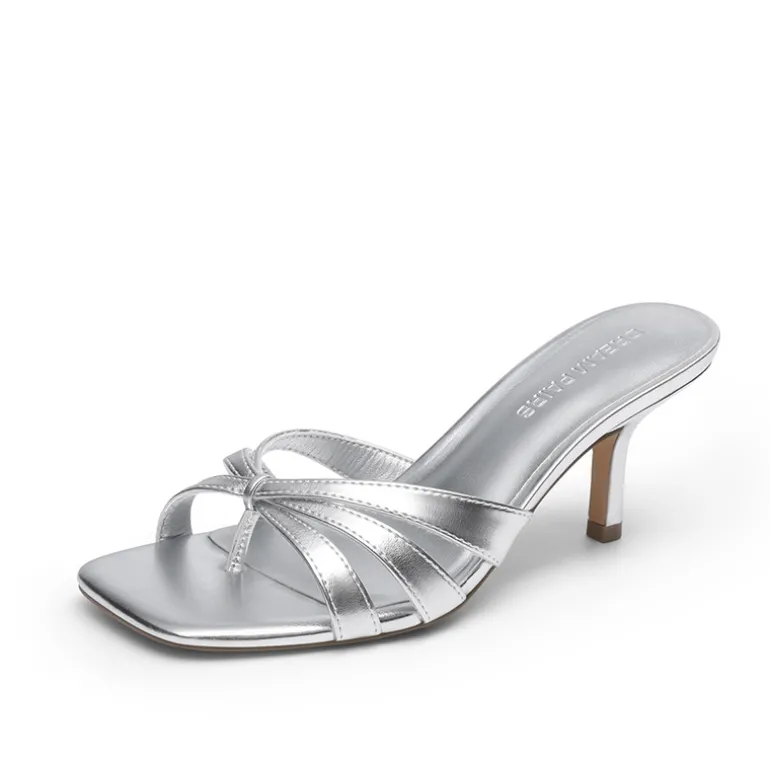 Women’s Square Toe Heels with Crossover Straps