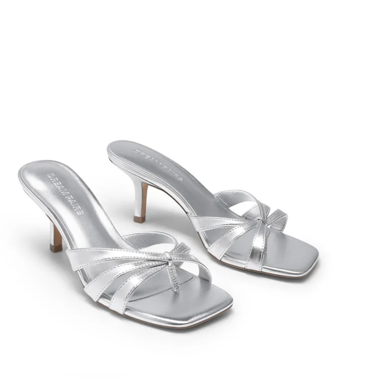 Women’s Square Toe Heels with Crossover Straps