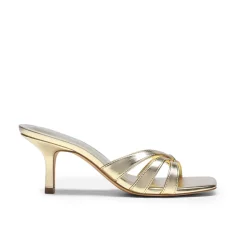 Women’s Square Toe Heels with Crossover Straps