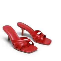 Women’s Square Toe Heels with Crossover Straps