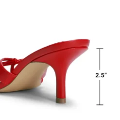 Women’s Square Toe Heels with Crossover Straps