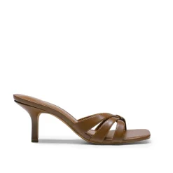Women’s Square Toe Heels with Crossover Straps
