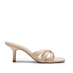 Women’s Square Toe Heels with Crossover Straps