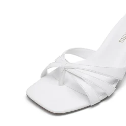 Women’s Square Toe Heels with Crossover Straps