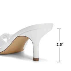 Women’s Square Toe Heels with Crossover Straps