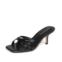 Women’s Square Toe Heels with Crossover Straps