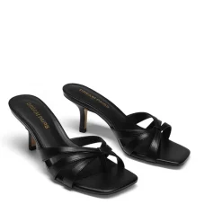 Women’s Square Toe Heels with Crossover Straps
