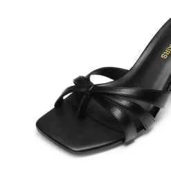 Women’s Square Toe Heels with Crossover Straps